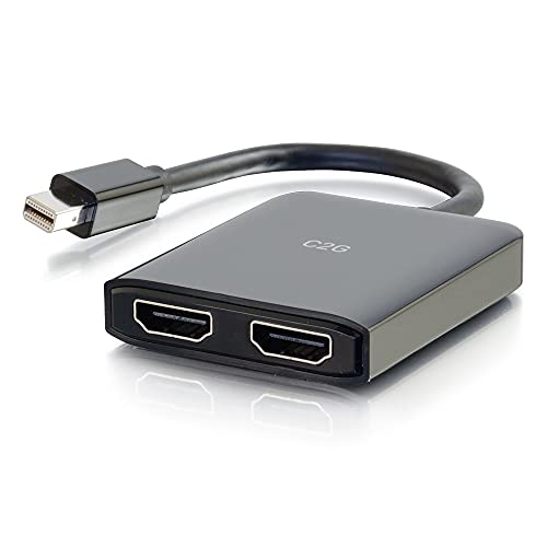 Cabo Adaptador C2G 84342 Mini DisplayPort 2X HDMI Preto C2G - Adaptadores de cabos de áudio e vídeo - mini displayport, hmdi, preto, plug & play