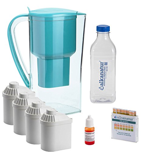 Filtro de água ALKANATUR 2 em 1 (Compatibilidade: Alkaline) Alkanatur - Jarras e garrafas para servir - 2 em 1, 1 l, alkaline, vidro