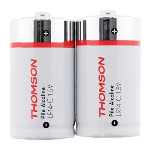 Pilhas THOMSON Pack de 2 pilhas alcalinas LR14 C 1.5V Thomson - Baterias de uso geral - alcalinas, 1.5v, lr14, alta duración