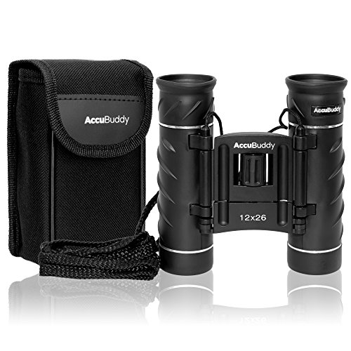 Binóculos ACCUBUDDY Prismáticos (Preto - 12x) AccuBuddy - Binóculos - 12x aumento, 26mm lente, prisma BAK7, resistente à água