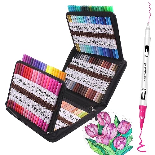 Marcador de Pincel Lápis de Cor para Colorir (Recondicionado Como Novo) Litchi - Marcadores e marcadores de texto - pincel, tinta à base de água, 6 unidades, desenho preciso