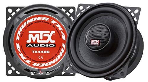 Colunas MTX TX440C (Preto - 2 Vias - 60 W) MTX - Alto-falantes - 60 W, 2 vias, 4 ohm, RCA