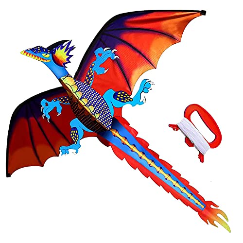 Cometa Infantil DRAGON TOUCH THE SKY (55x62cm) Touch the sky - Brinquedos - cometa, infantil, asas, corda, plástico, tecido