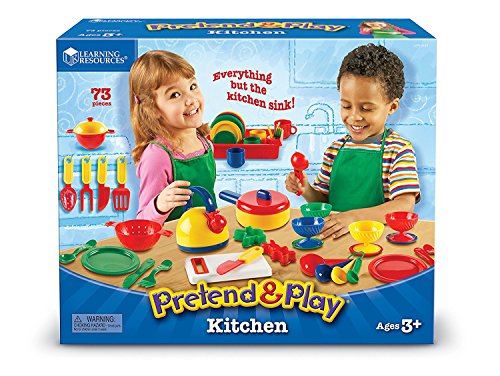 Conjunto de Cozinha LEARNING RESOURCES LER9157 (Idade Mínima Recomendada: 3 anos) Learning Resources - Cozinhas de brinquedo e alimentos de brincar - conjunto, cozinha, acessórios, fogão, grelha, utensílios