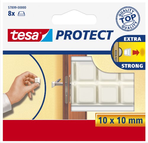 Protetor de Parede TESA 57899-00000 (Cuidado e limpeza) TESA - Travas de segurança para bebê - tapete de proteção, branco, 100 peças