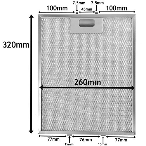 Filtro de Ar para Exaustor SPARES2GO S2G-EXAUSTOR-FIL Spares2go - Acessórios de capa de fogão - filtro, ar, exaustor