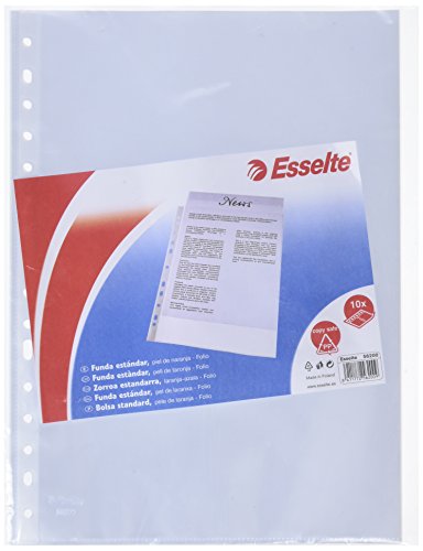 Porta Documentos ESSELTE Copy Safe (Laranja) Esselte - Protetores de folhas - proteção, fecho de correr, furos de segurança