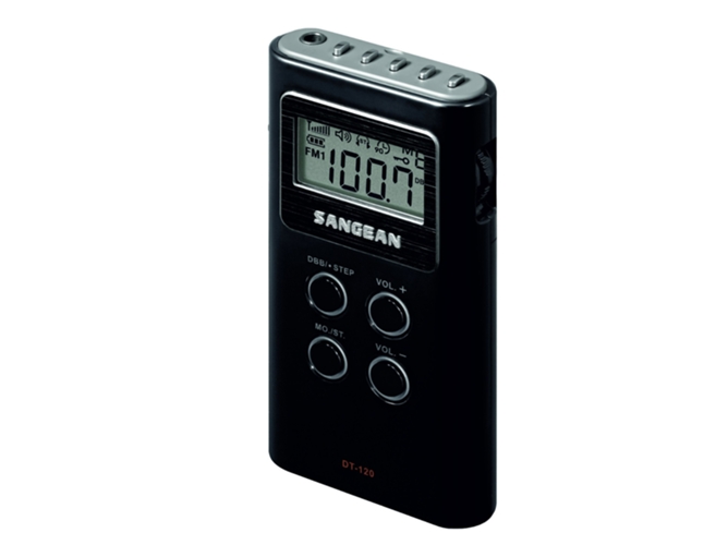 Rádio SANGEAN DT-120 (Preto - Digital - FM/AM - Pilhas) Sangean - Radios - digital, fm/am, lcd, compacto