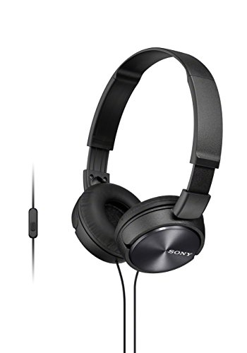 Auscultadores com Fio SONY MDR-ZX310APB (On Ear - Microfone - Preto) Sony - Fones de ouvido e headsets - auriculares, microfone, preto, on ear