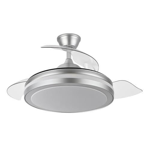 Ventoinha de Teto ILUMINASHOP 334886 (Prateado - 60 W - Diâmetro 132 cm) FABRILAMP  - Ventiladores - prateado, 60 W, diâmetro 132 cm