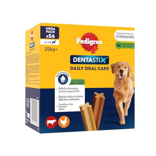 Pedigree Dentastix Sticks para Cão Grande +25Kg 56 Unidades (8 Sacos de 7 Unidades) PEDIGREE - Petiscos para cães - pedigree, dentastix, sticks, cão grande, 25kg