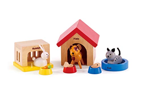 Jogo Educativo HAPE Wooden Dollhouse with Animals HAPE - Produtos para animais de estimação - educativo, madeira, casa de bonecas, animais