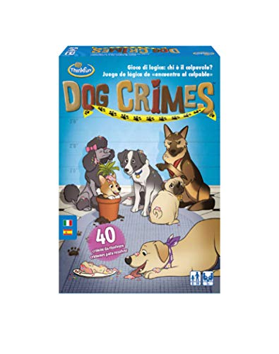 Jogo de tabuleiro THINK FUN Dog Crimes (8 anos) Ravensburger - Jogos - analise, habilidades investigativas, 40 desafios, 6 cães