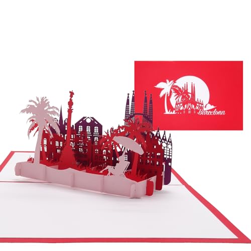 Cartão de Felicitação BARCELONA (Multicolor) Cologne Cards | Pop-Up Karten - Cartões de cumprimentos e de nota - multicolor, felicitação, desdobrável, panorama