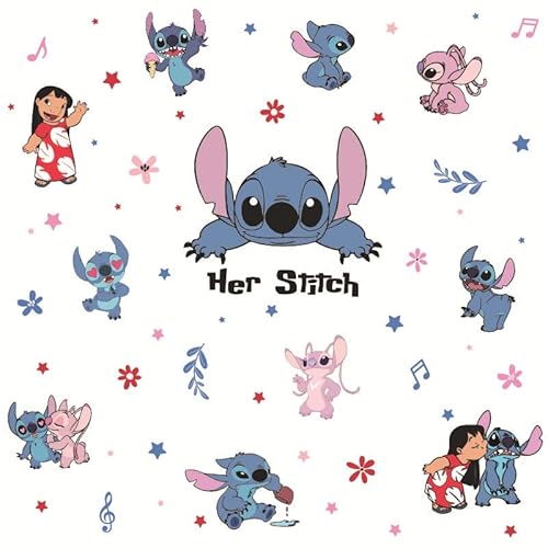 Autocolantes Decorativos STITCH Ultimate Wall Decal Meet-shop - Papel de parede - autocolantes, decorativos, papel vinil, 2 autocolantes, fita adesiva