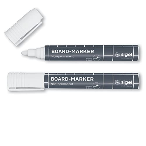 Marcador SIGEL Ba715 (Branco - Ponta Redonda) Sigel - Marcadores e marcadores de texto - ponta redonda, tinta à base de pigmentos, não contém álcool