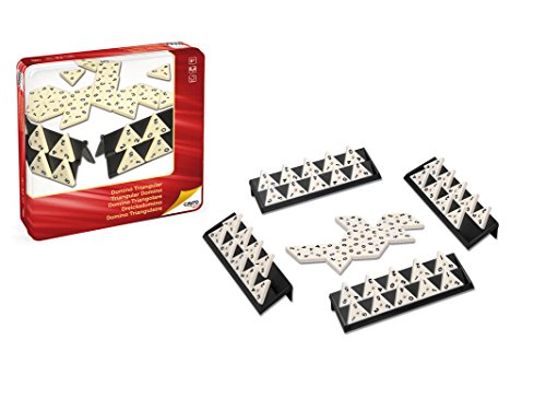 Jogo de tabuleiro CAYRO Dominó Triangular em caixa metal 27x27 cm Cayro - Jogos de tabuleiro - domino, triangular, tabuleiro, fichas