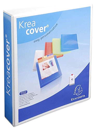 Pasta com Argolas EXACOMPTA Kreacover Branca A4+ 10 Unidades EXACOMPTA - Pastas Organizadoras - polipropileno, papel de fundo branco, armazenamento, transporte