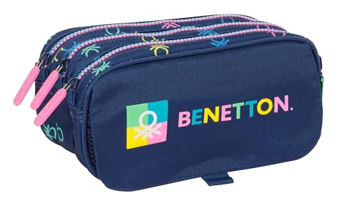 Estojo BENETTON Cool (Azul - Poliéster - 21.5 x 8 x 10 cm) safta - Organizadores de mesa - poliéster, alça de transporte, 21.5x8x10 cm