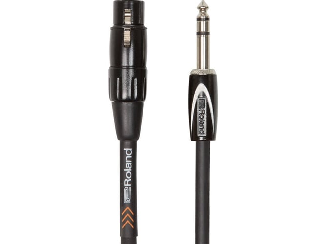 Cabo de Áudio ROLAND (Jack 6.3mm - XLR - 1.5 m - Preto) Roland - Cabos de áudio e vídeo - jack 6.3mm, xlr, 1.5m, preto