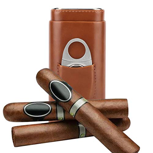 Estojo de Couro para Cigarros de Seda com Suporte e Corte Garosa - Humidores - estojo, couro, cigarros, seda, suporte, corte