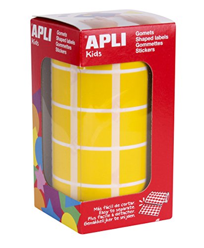Rolo de Goma Quadriculada Amarelo Apli Kids APLI - Etiquetas e tags - quadriculada, amarelo, crianças, educação
