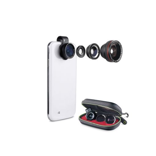 Pack de 4 Lentes para Smartphone MUVIT Universal Muvit - Telemóveis - pack, 4 lentes, smartphone, muvit universal, macro, gran angular