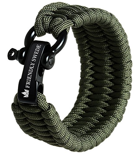 Pulseira de Sobrevivência THE FRIENDLY SWEDEN Trilobite The Friendly Swede - Pulseiras - corda paracord, 227 kg, fecho de aço, tampa de substituição