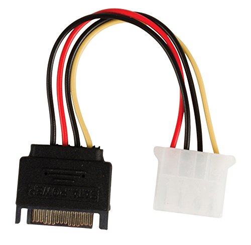Cabo de Dados VALUELINE (SATA - SATA e Molex - 7 cm - Preto) Valueline - Cabos de sistema e alimentação - sata, molex, 7 cm, preto