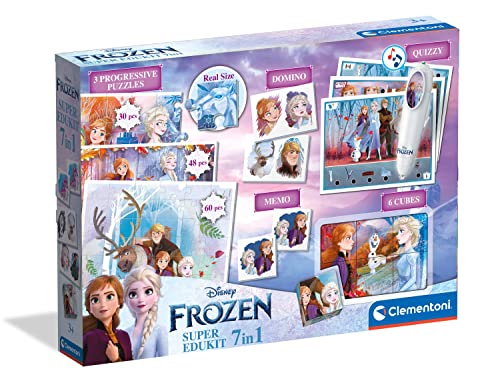 Jogo Didático CLEMENTONI Disney Frozen 2 CLEMENTONI - Quebra-cabeças - puzzle, cubos, memória, domino, fichas