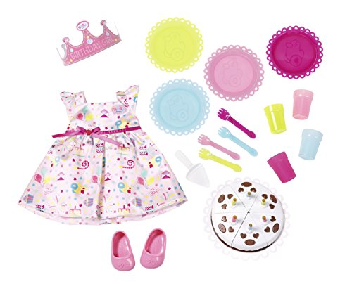 Conjunto de Bonecas ZAPF Baby Born Deluxe Partytime BABY born - Acessórios para bonecas e figuras de ação - boneca, peitos, fraldas, acessórios