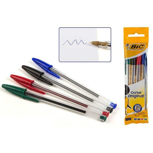 Esferográfica BIC Cristal Original (Multicor) BIC - Canetas - esferográfica, bic cristal original, multicor, tinta oleo, ponta 1mm