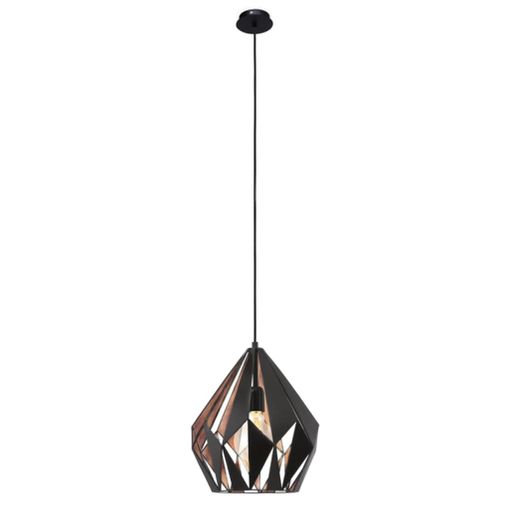 Candeeiro Suspenso EGLO Carlton 1 49254 (E27 - 1 x 60 W - Aço) EGLO - Luminárias de teto - suspenso, e27, 60 W, aço