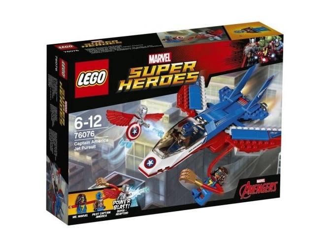 LEGO Marvel: A Caza de Um Jet - 76126 (Idade mínima: 4) LEGO - Blocos de encaixe - lego, marvel, caza, jet, capitao americano, super heroes