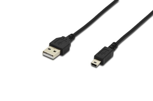Cabo de Dados DIGITUS (USB A - Mini USB B - 1.8 m - Preto) Digitus - Cabos de armazenamento e transferência de dados - usb a, mini usb b, 1.8m, preto