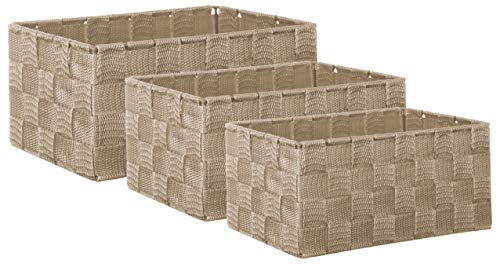 Caixa de Arrumação BRANDSELLER Rattan (Bege) Brandsseller - Recipientes de armazenamento doméstico - rattan, elegante, 3 tamanhos