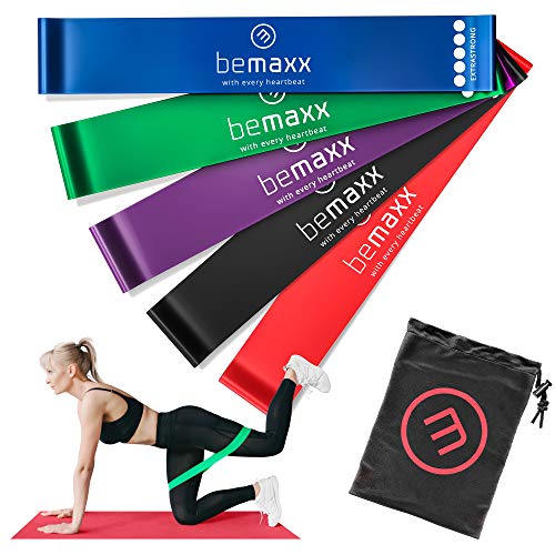 Loop 5 Níveis de Resistência + E-Book + Bolsa BeMaxx - Bandas de exercício - loop, resistência, e-book, bolsa