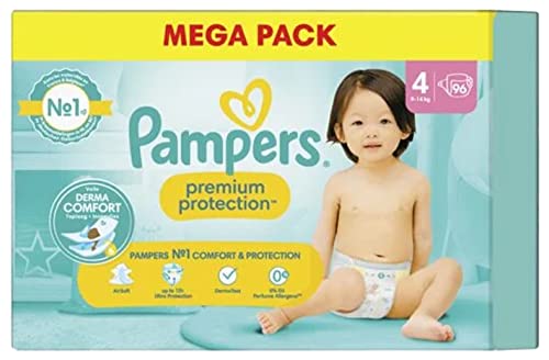 Fralda de proteção premium 96 tamanho 4 9-14 kg pampers Pampers - Roupa interior - 96 tamanho, 4-14 kg, premium, proteção