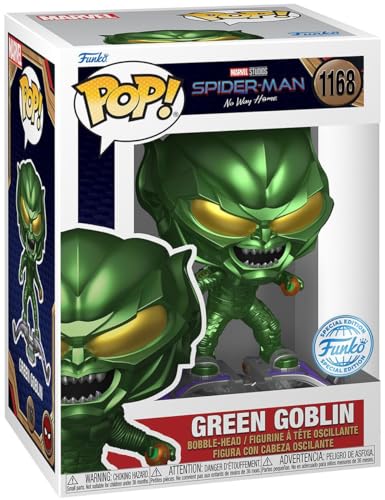 Figura FUNKO POP Marvel: Spiderman- No Way Home Green Goblin FOB, Funko UK Ltd. - Bonecos de ação e brinquedo - Spiderman, no way home, green goblin, 9 cm