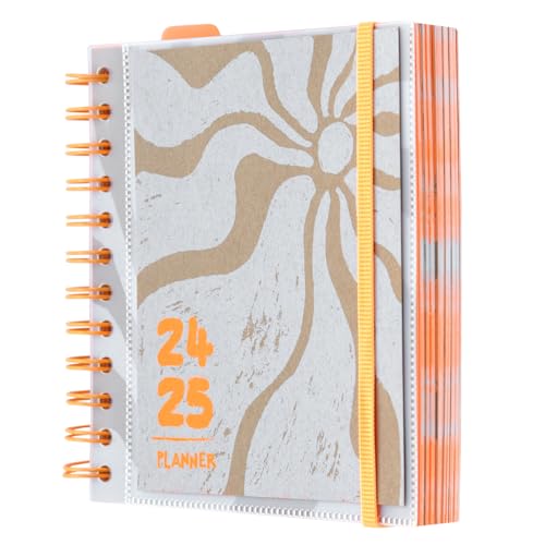 Agenda Escolar ERIK EDITORES Kraft (2024/2025 - Diário - 14.8x20cm) Grupo Erik - Calendários, organizadores e planejadores - diário, 2024-2025, cartão forte, fecho elástico
