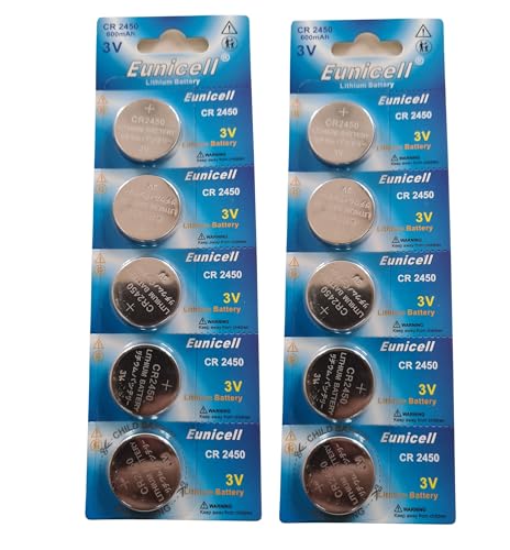Pilhas Não Recarregáveis UNICELL CR2450 5029LC Eunicell - Baterias de uso geral - 3 V, CR2450, 220 mAh, litio