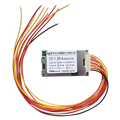 BiuZi 10S 36V 30A Bateria Ião-Lítio 18650 Bms Placa de Proteção de Bateria Pcb com Função de Equilíbrio BiuZi - Acessórios de brinquedos de controle remoto - 36v, 30A, 18650, equilíbrio