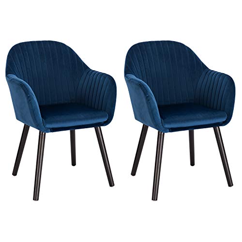 Conjunto de 2 Cadeiras WOLTU BH259BL (Azul - 88x43x42 cm) WOLTU - Poltronas, poltronas reclináveis e poltronas-cama - metal, tecido, 88x43x42 cm, azul