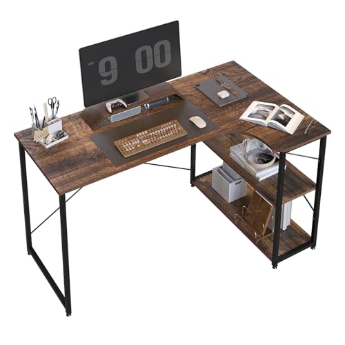 Mesa de Escritório com Prateleira em Madeira e Metal eSituro - Estações de trabalho e cubículos - madeira, metal, 120x74x71.5 cm, 50 kg