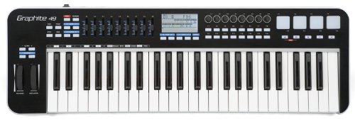 Teclado SAMSON TECHNOLOGIES Graphite (USB) Samson - Controladores midi - midi, 49 teclas, curva de velocidade, pads sensíveis