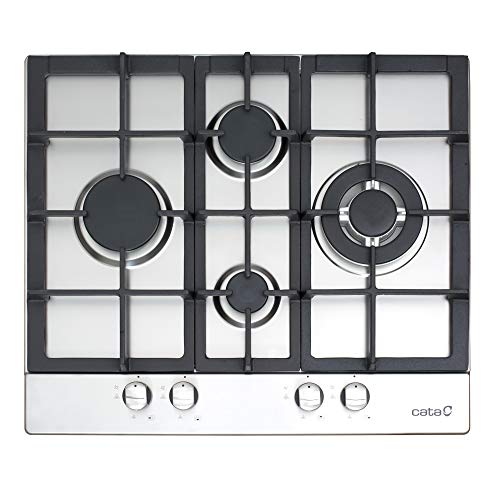 Placa de Gás Encastrável CATA LGD 631 Preto, Inox CATA - Cooktops - encastrável, preto, inox