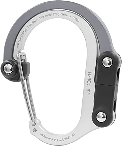 Mosquetão GEAR AID Heroclip Grande (Preto - Poliéster) HEROCLIP - Arneses de segurança no trabalho - poliéster, resistente à água, ergonômico, grande peso