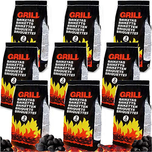 Briquetas para Churrasco DEUBA 27Kg (9X3Kg) Deuba - Chips de fumo e pellets - 9x3kg, econômico, rápido, fumão baixo