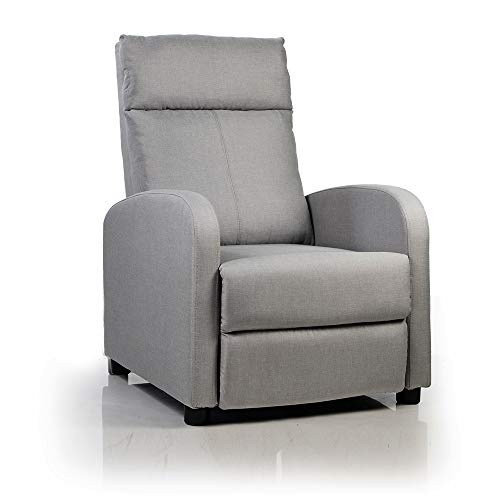 Poltrona ZZ Don Descanso Verona Cinzento (Cinzento - Tecido - 93x81x97 cm) DON DESCANSO - Cadeiras - cinzento, tecido, 93x81x97 cm