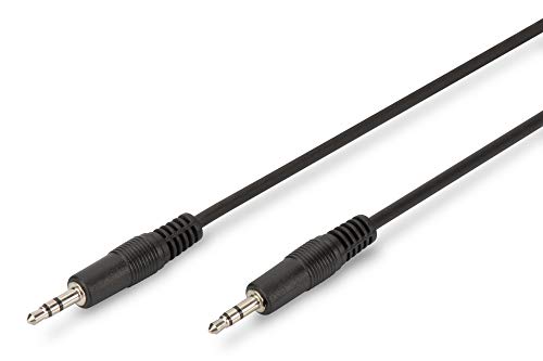 Cabo de Áudio DIGITUS (Jack 3.5mm - 1.5 m - Preto) Digitus - Fios e cabos elétricos - 1,5 m, 3.5mm, preto, masculino-masculino